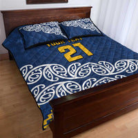 New Zealand Rugby Pacific Custom Quilt Bed Set Kahupeka Maori Kowhaiwhai Pattern