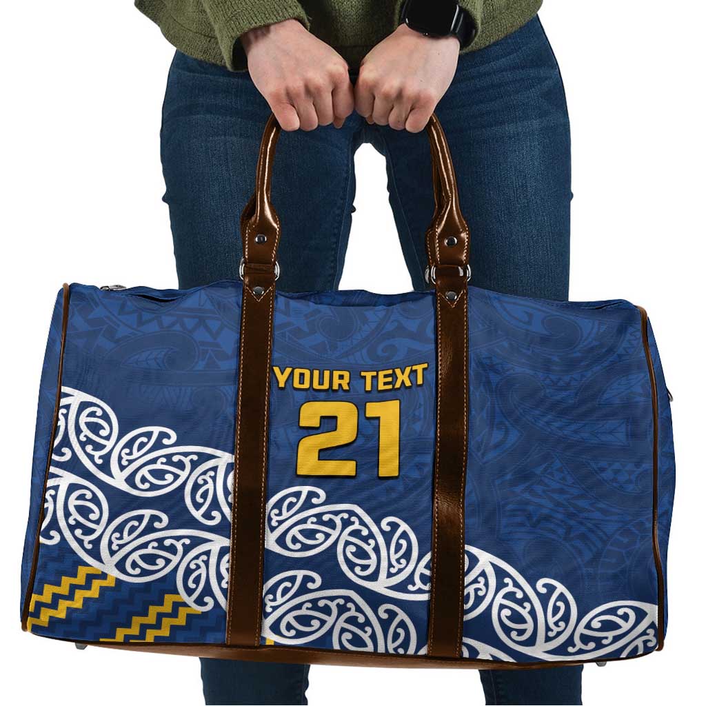 New Zealand Rugby Pacific Custom Travel Bag Kahupeka Maori Kowhaiwhai Pattern - Polynesian Pride