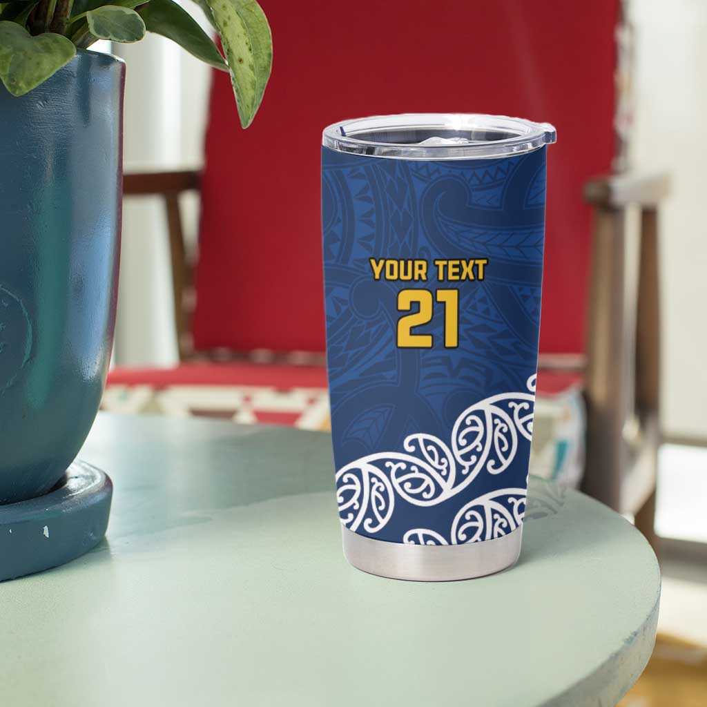 New Zealand Rugby Pacific Custom Tumbler Cup Kahupeka Maori Kowhaiwhai Pattern