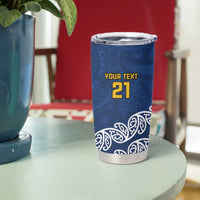 New Zealand Rugby Pacific Custom Tumbler Cup Kahupeka Maori Kowhaiwhai Pattern