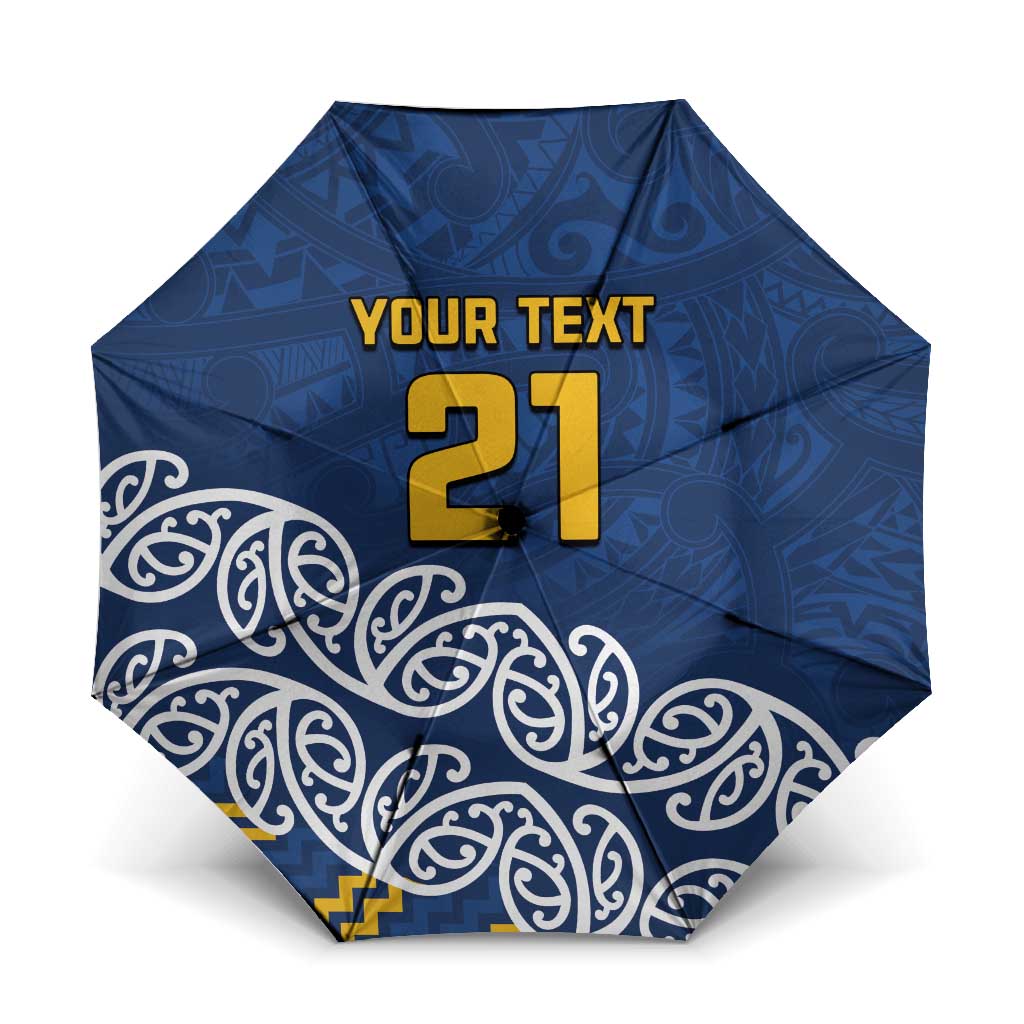 New Zealand Rugby Pacific Custom Umbrella Kahupeka Maori Kowhaiwhai Pattern - Polynesian Pride