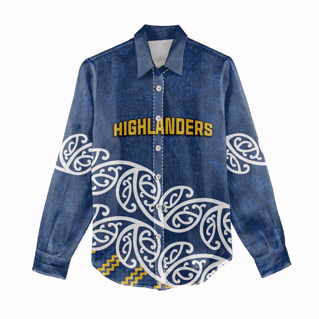 New Zealand Rugby Pacific Custom Women Casual Shirt Kahupeka Maori Kowhaiwhai Pattern