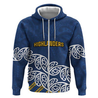 New Zealand Rugby Pacific Custom Zip Hoodie Kahupeka Maori Kowhaiwhai Pattern