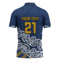 New Zealand Rugby Pacific Custom Zipper Polo Shirt Kahupeka Maori Kowhaiwhai Pattern - Polynesian Pride