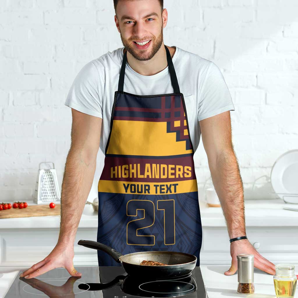 New Zealand Rugby Pacific Custom Apron Kahupeka Retro 2025 Taniko Motif - Polynesian Pride