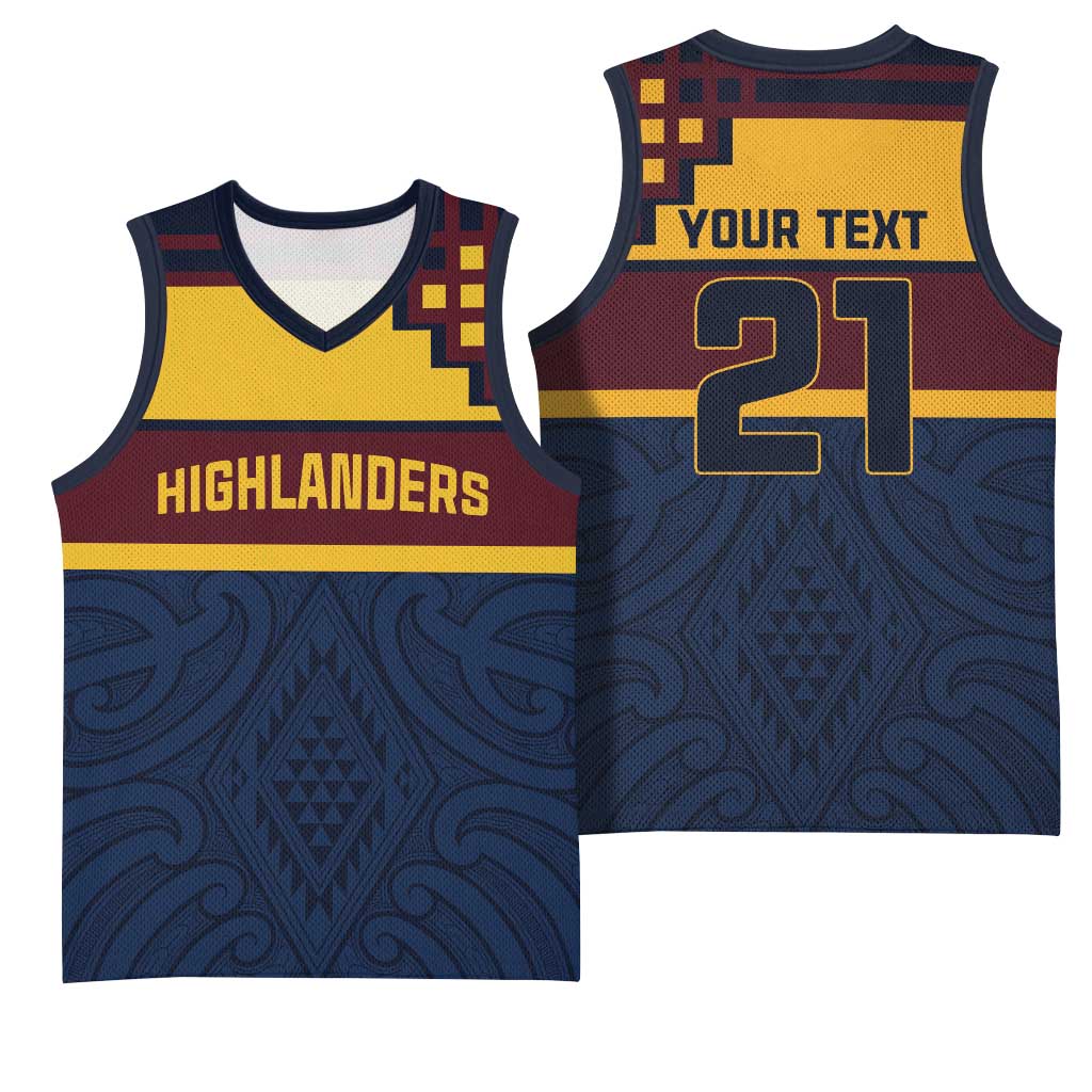 New Zealand Rugby Pacific Custom Basketball Jersey Kahupeka Retro 2025 Taniko Motif - Polynesian Pride