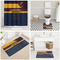New Zealand Rugby Pacific Custom Bathroom Set Kahupeka Retro 2025 Taniko Motif - Polynesian Pride