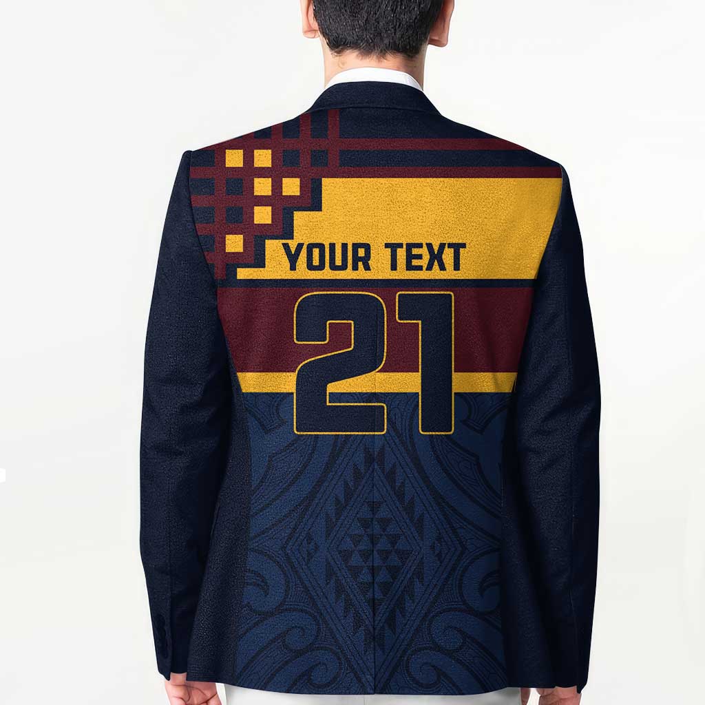 New Zealand Rugby Pacific Custom Blazer Kahupeka Retro 2025 Taniko Motif - Polynesian Pride