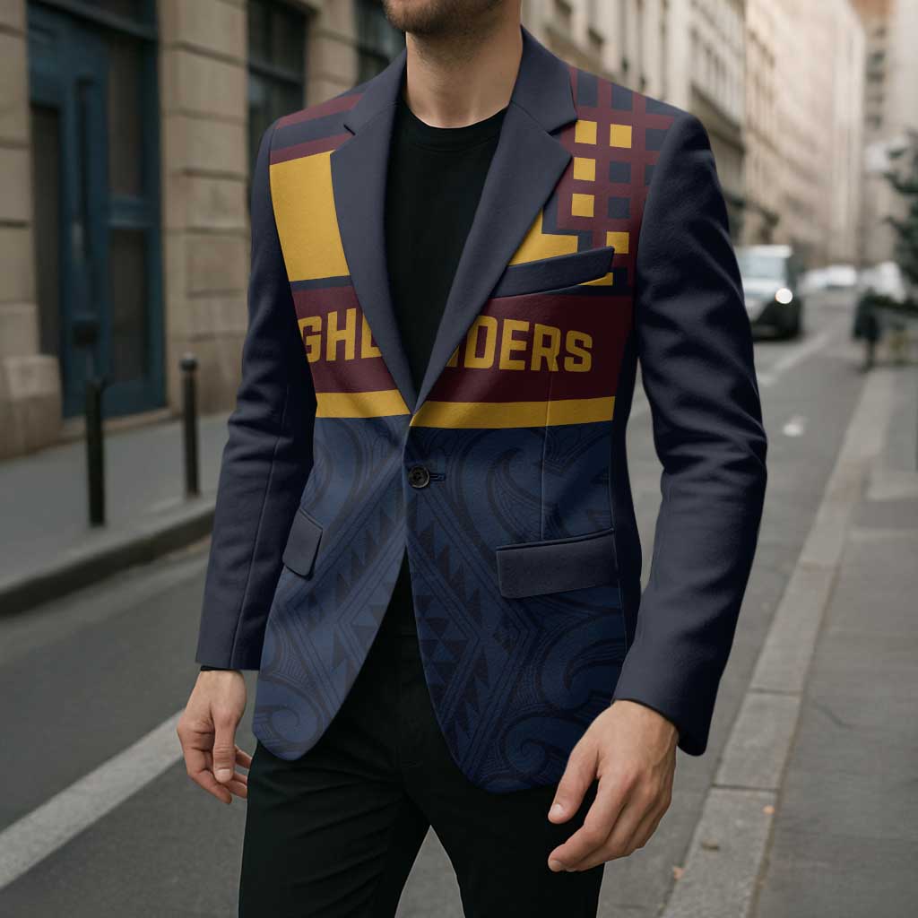 New Zealand Rugby Pacific Custom Blazer Kahupeka Retro 2025 Taniko Motif - Polynesian Pride