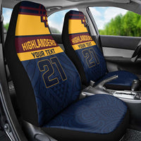 New Zealand Rugby Pacific Custom Car Seat Cover Kahupeka Retro 2025 Taniko Motif