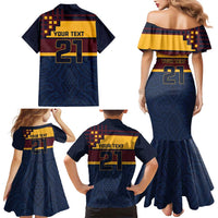 New Zealand Rugby Pacific Custom Family Matching Mermaid Dress and Hawaiian Shirt Kahupeka Retro 2025 Taniko Motif LT9 - Polynesian Pride