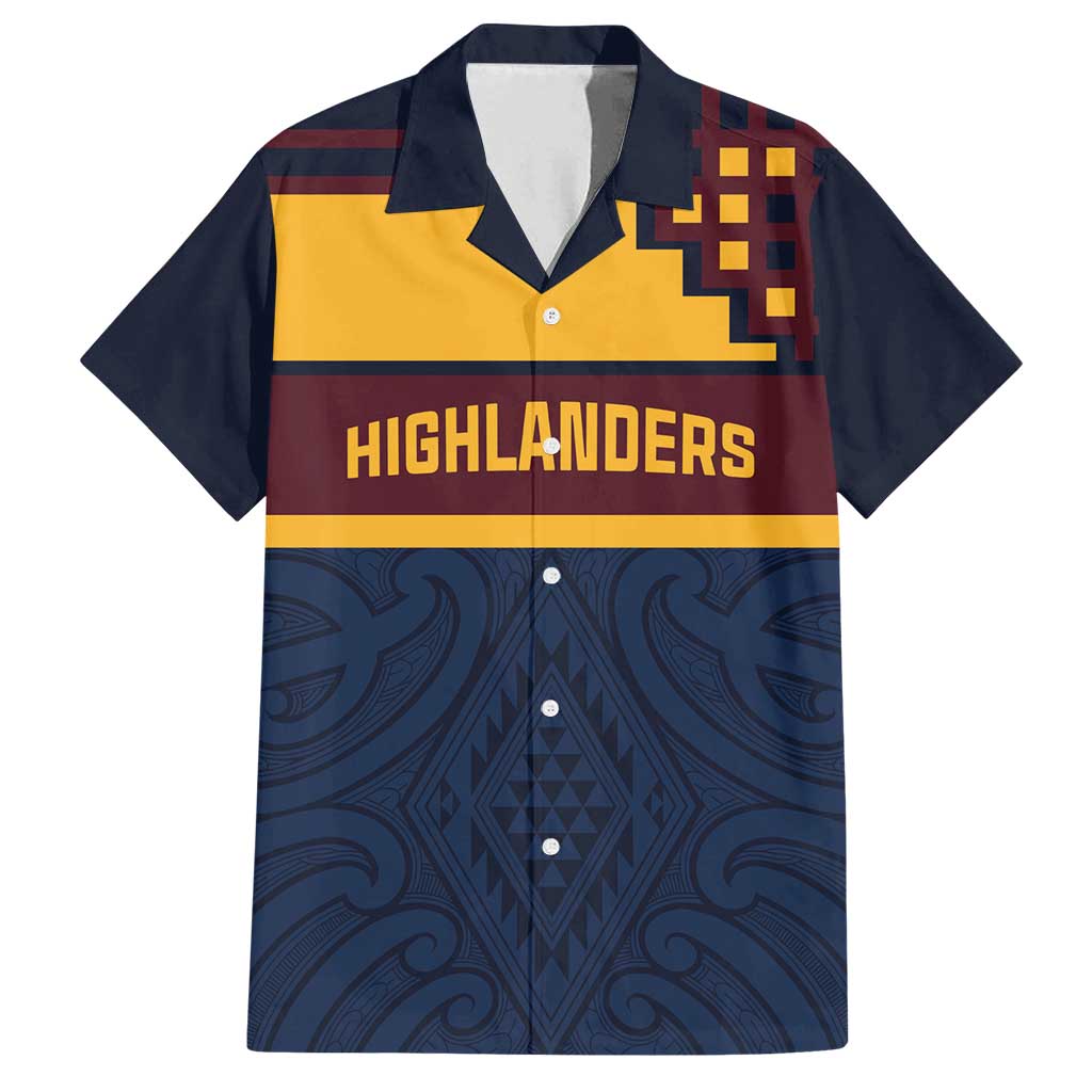 New Zealand Rugby Pacific Custom Family Matching Puletasi and Hawaiian Shirt Kahupeka Retro 2025 Taniko Motif LT9 Dad's Shirt - Short Sleeve Blue - Polynesian Pride
