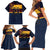 New Zealand Rugby Pacific Custom Family Matching Short Sleeve Bodycon Dress and Hawaiian Shirt Kahupeka Retro 2025 Taniko Motif