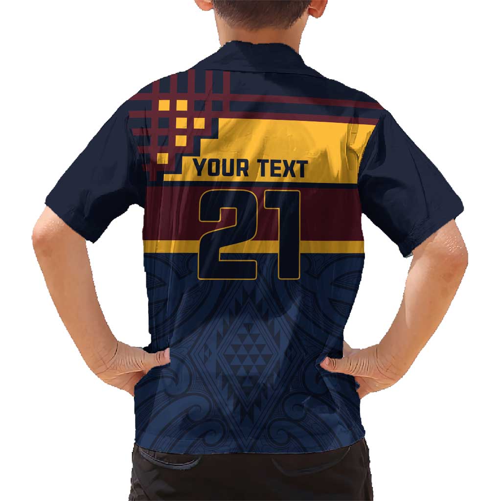 New Zealand Rugby Pacific Custom Hawaiian Shirt Kahupeka Retro 2025 Taniko Motif