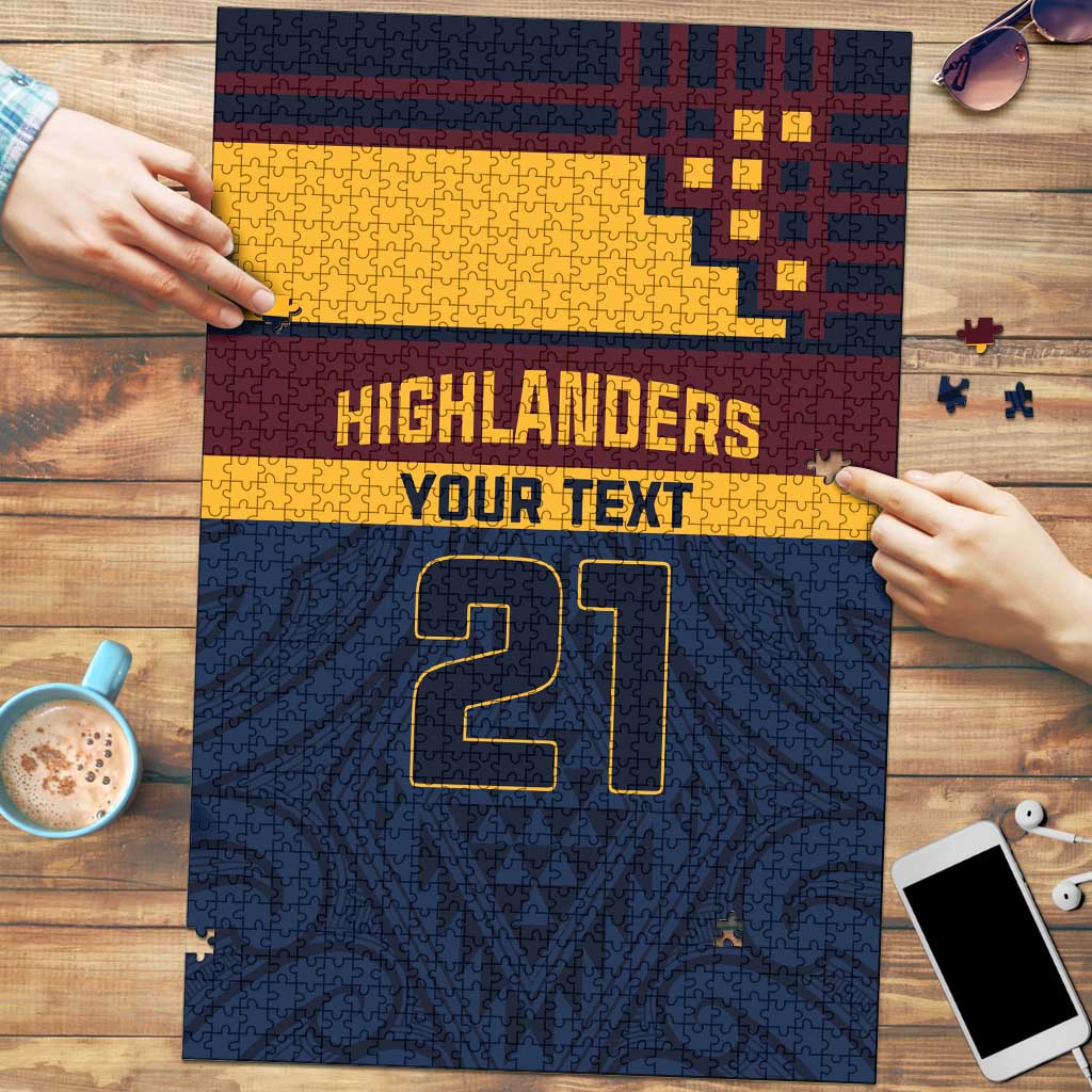 New Zealand Rugby Pacific Custom Puzzle Kahupeka Retro 2025 Taniko Motif - Polynesian Pride