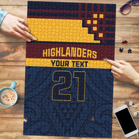 New Zealand Rugby Pacific Custom Puzzle Kahupeka Retro 2025 Taniko Motif - Polynesian Pride