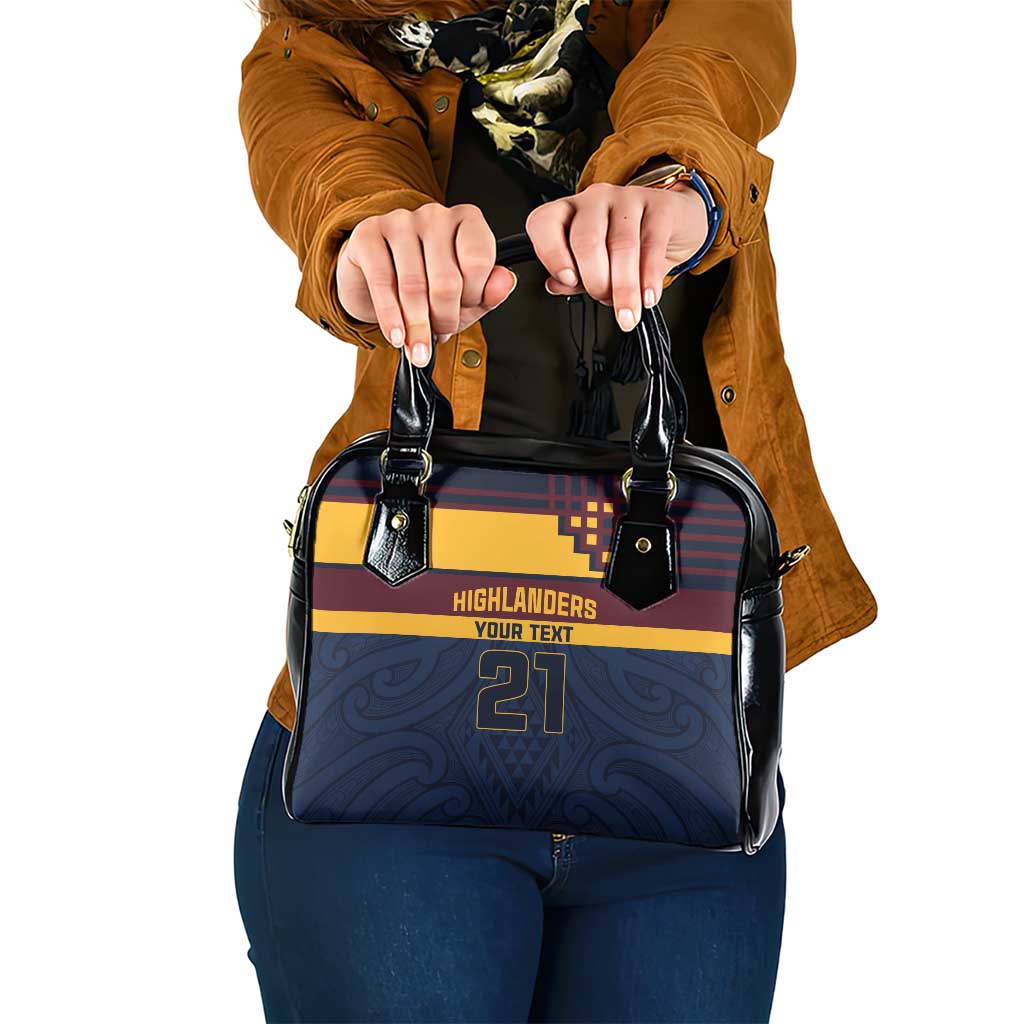 New Zealand Rugby Pacific Custom Shoulder Handbag Kahupeka Retro 2025 Taniko Motif