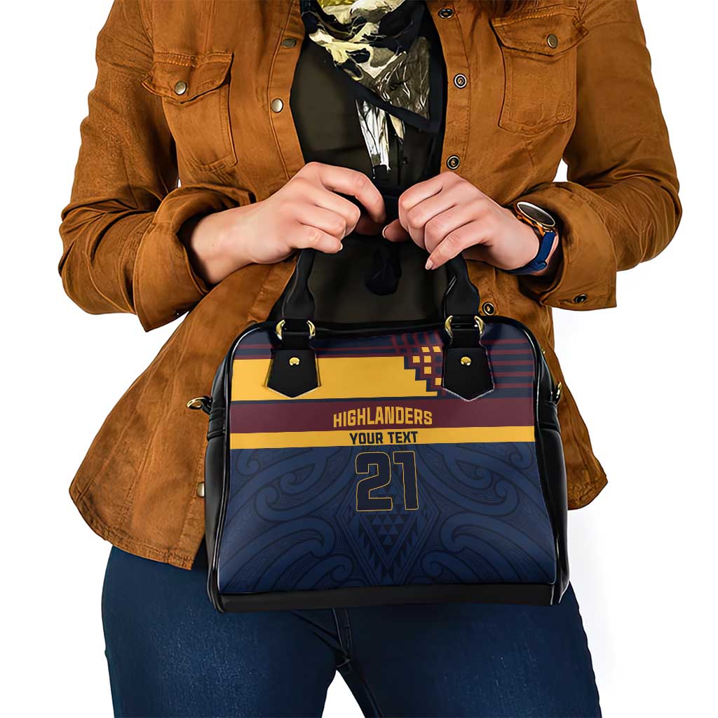 New Zealand Rugby Pacific Custom Shoulder Handbag Kahupeka Retro 2025 Taniko Motif