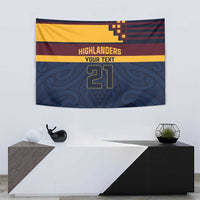 New Zealand Rugby Pacific Custom Tapestry Kahupeka Retro 2025 Taniko Motif