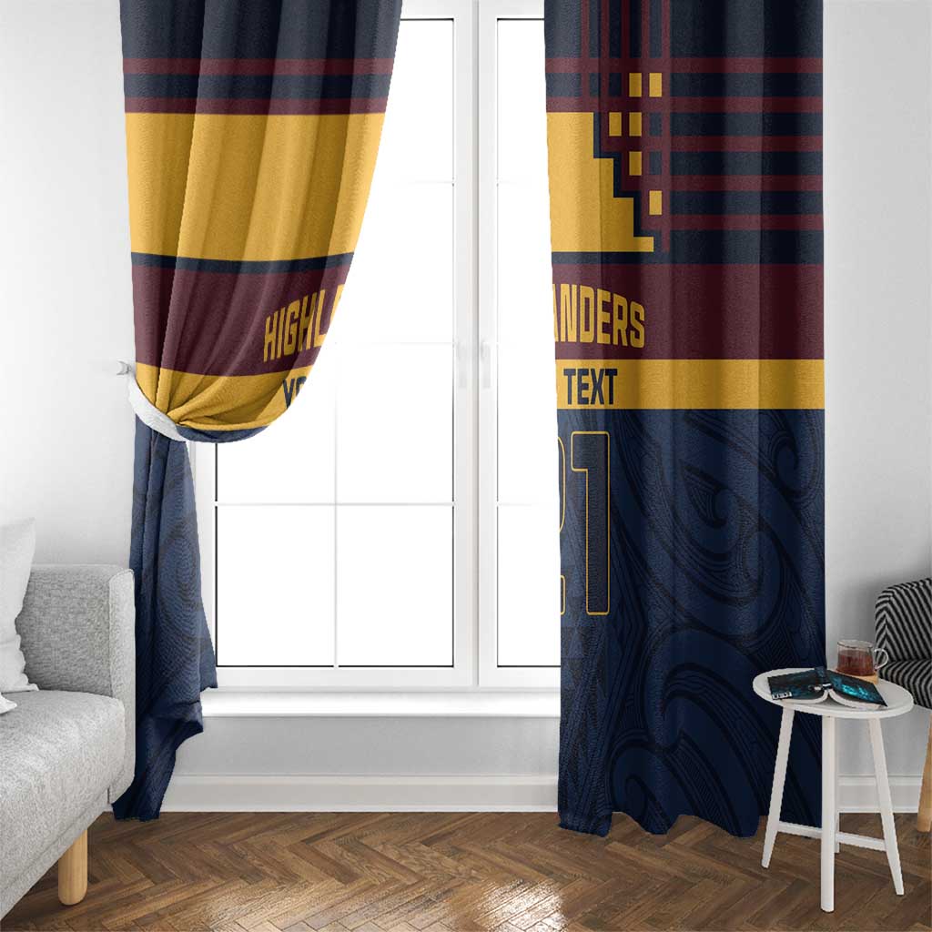 New Zealand Rugby Pacific Custom Window Curtain Kahupeka Retro 2025 Taniko Motif