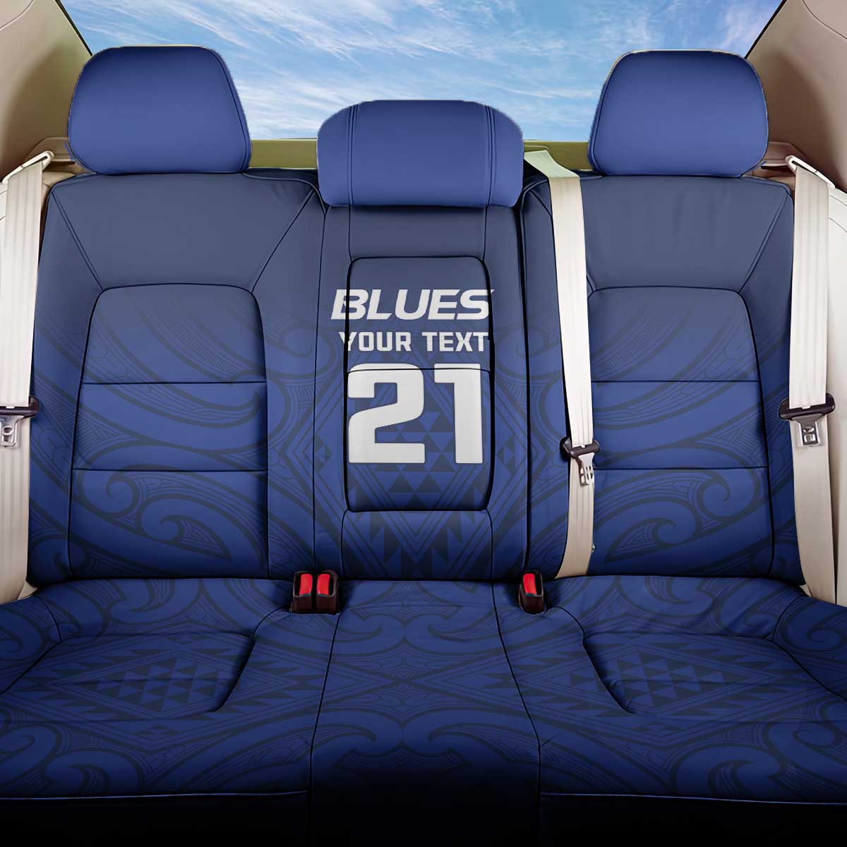 New Zealand Rugby Pacific Custom Back Car Seat Cover Kahurangi Auckland All Blue