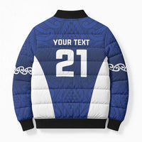 New Zealand Rugby Pacific Custom Bomber Puffer Jacket Kahurangi Auckland All Blue - Polynesian Pride