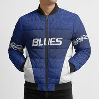 New Zealand Rugby Pacific Custom Bomber Puffer Jacket Kahurangi Auckland All Blue - Polynesian Pride