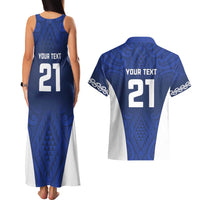 New Zealand Rugby Pacific Custom Couples Matching Tank Maxi Dress and Hawaiian Shirt Kahurangi Auckland All Blue LT9 - Polynesian Pride