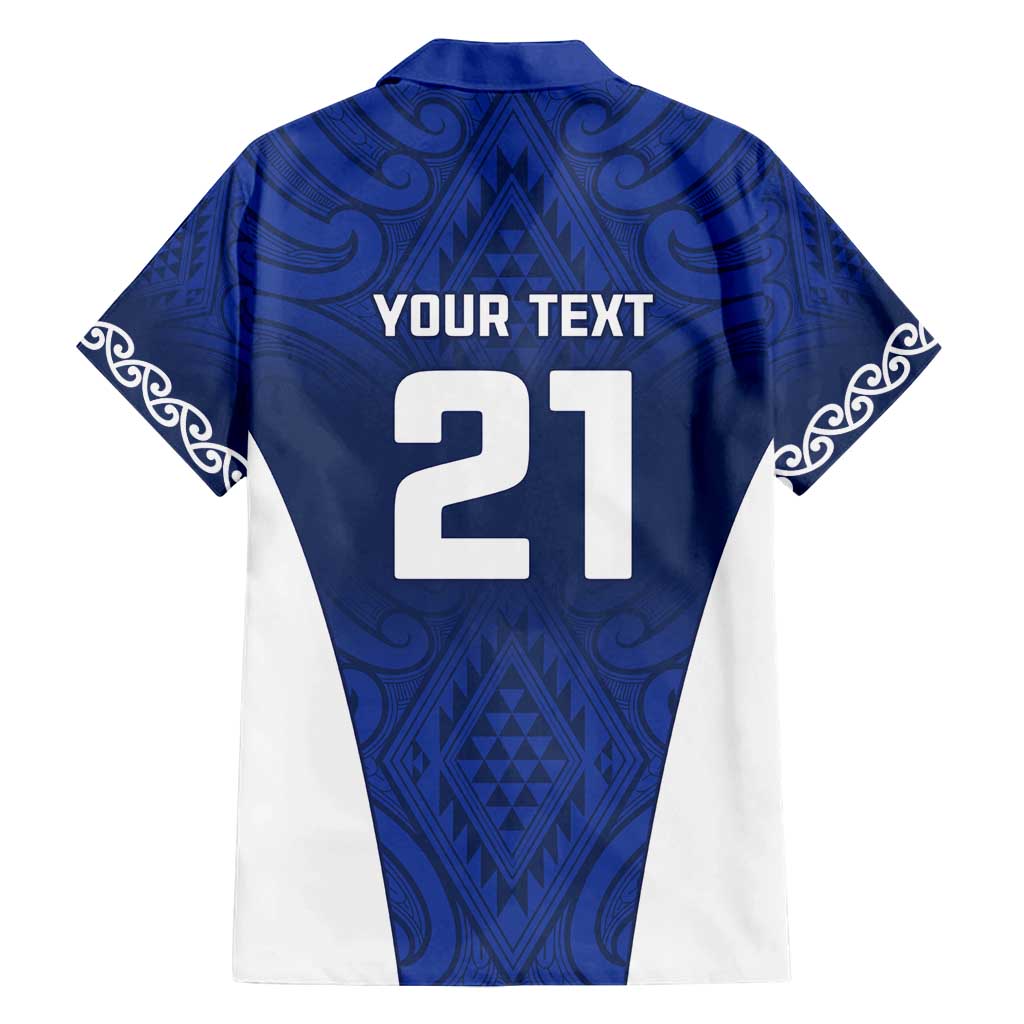 New Zealand Rugby Pacific Custom Family Matching Off Shoulder Maxi Dress and Hawaiian Shirt Kahurangi Auckland All Blue