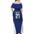 New Zealand Rugby Pacific Custom Family Matching Off Shoulder Maxi Dress and Hawaiian Shirt Kahurangi Auckland All Blue