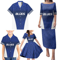 New Zealand Rugby Pacific Custom Family Matching Puletasi and Hawaiian Shirt Kahurangi Auckland All Blue LT9 - Polynesian Pride