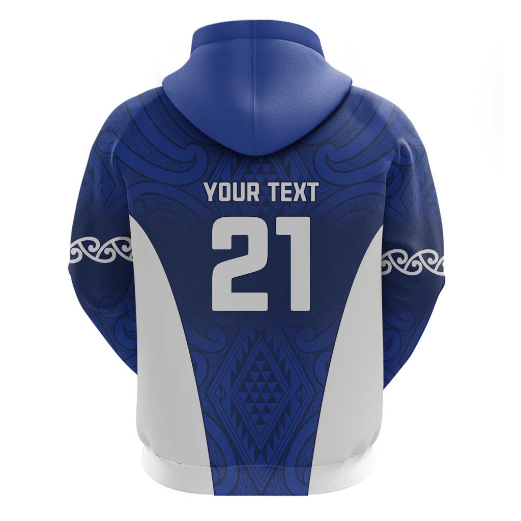 New Zealand Rugby Pacific Custom Hoodie Kahurangi Auckland All Blue