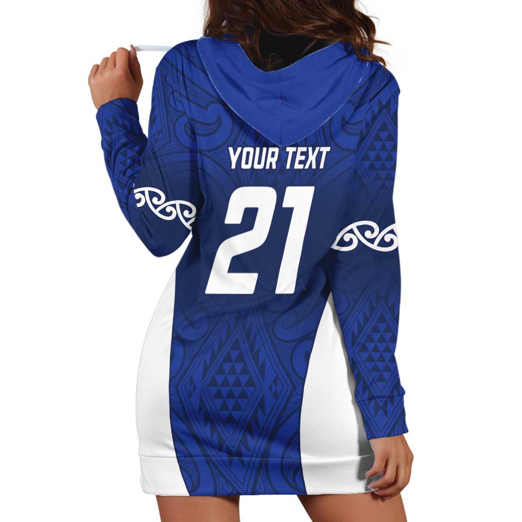 New Zealand Rugby Pacific Custom Hoodie Dress Kahurangi Auckland All Blue