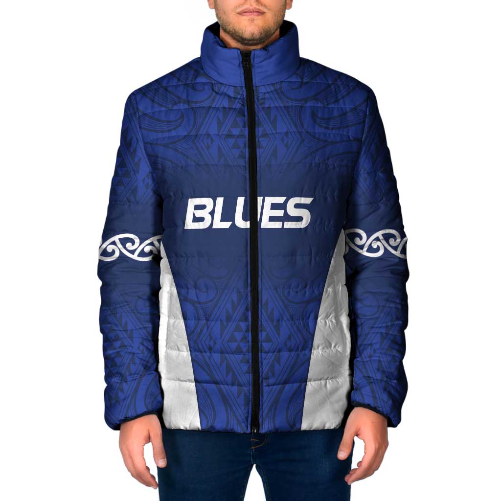New Zealand Rugby Pacific Custom Padded Jacket Kahurangi Auckland All Blue - Polynesian Pride