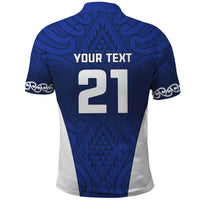 New Zealand Rugby Pacific Custom Polo Shirt Kahurangi Auckland All Blue