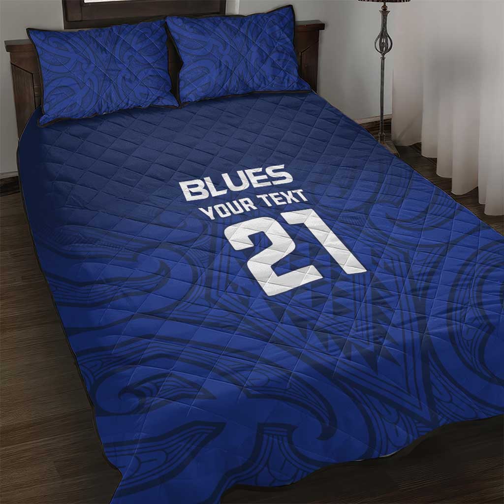 New Zealand Rugby Pacific Custom Quilt Bed Set Kahurangi Auckland All Blue