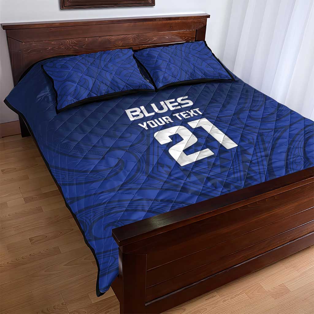New Zealand Rugby Pacific Custom Quilt Bed Set Kahurangi Auckland All Blue