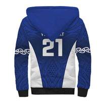New Zealand Rugby Pacific Custom Sherpa Hoodie Kahurangi Auckland All Blue