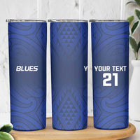 New Zealand Rugby Pacific Custom Skinny Tumbler Kahurangi Auckland All Blue LT9 - Polynesian Pride