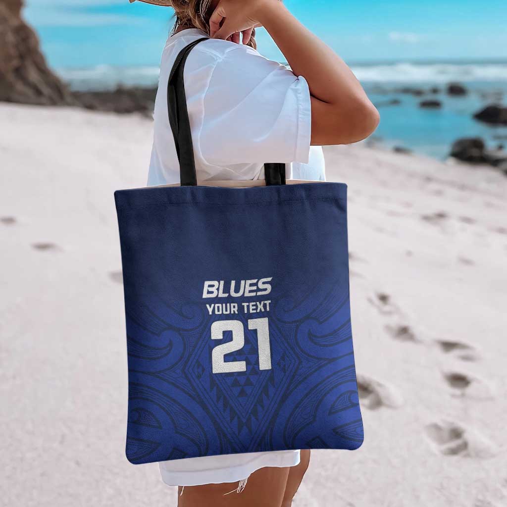 New Zealand Rugby Pacific Custom Tote Bag Kahurangi Auckland All Blue - Polynesian Pride