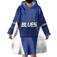 New Zealand Rugby Pacific Custom Wearable Blanket Hoodie Kahurangi Auckland All Blue LT9 - Polynesian Pride