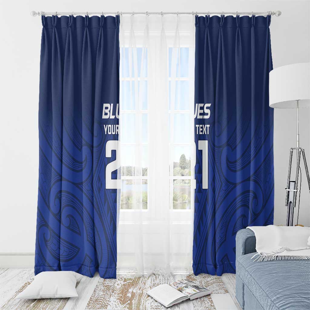 New Zealand Rugby Pacific Custom Window Curtain Kahurangi Auckland All Blue