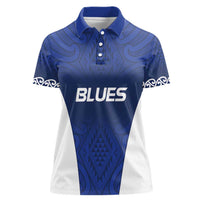 New Zealand Rugby Pacific Custom Women Polo Shirt Kahurangi Auckland All Blue
