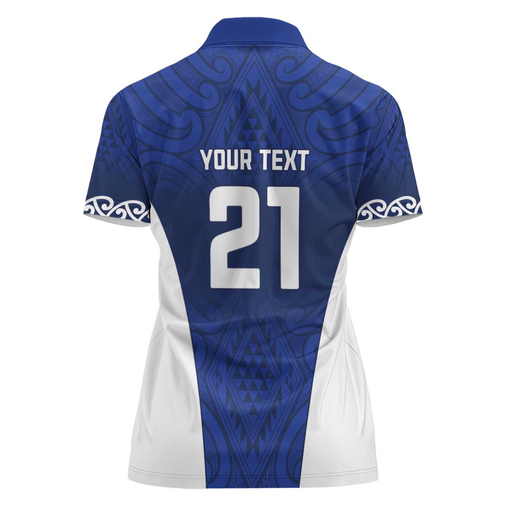 New Zealand Rugby Pacific Custom Women Polo Shirt Kahurangi Auckland All Blue