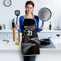 New Zealand Rugby Custom Apron Glory Be To Black Silver-fern - Polynesian Pride