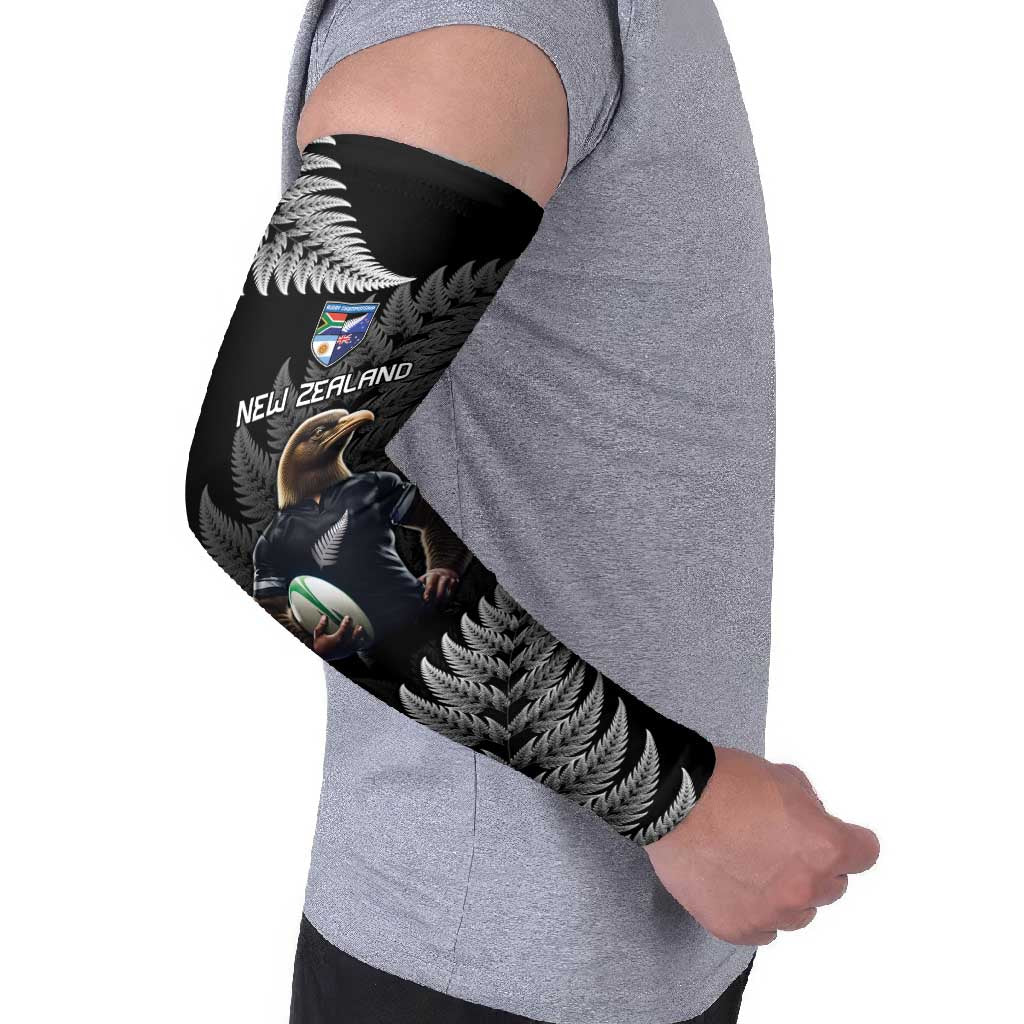 New Zealand Rugby Custom Arm Sleeves Glory Be To Black Silver-fern - Polynesian Pride