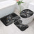 New Zealand Rugby Custom Bathroom Set Glory Be To Black Silver-fern - Polynesian Pride