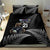 New Zealand Rugby Custom Bedding Set Glory Be To Black Silver-fern - Polynesian Pride