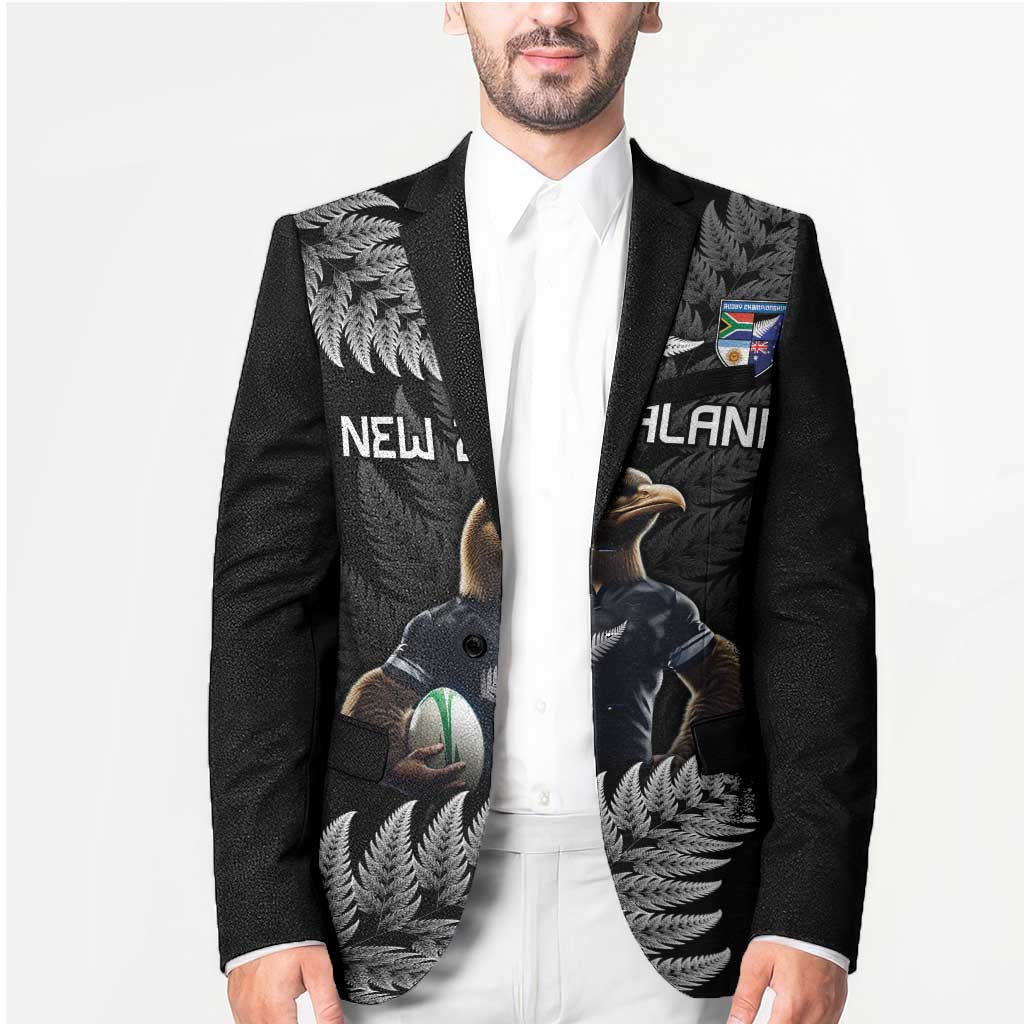 New Zealand Rugby Custom Blazer Glory Be To Black Silver-fern - Polynesian Pride