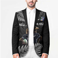 New Zealand Rugby Custom Blazer Glory Be To Black Silver-fern - Polynesian Pride